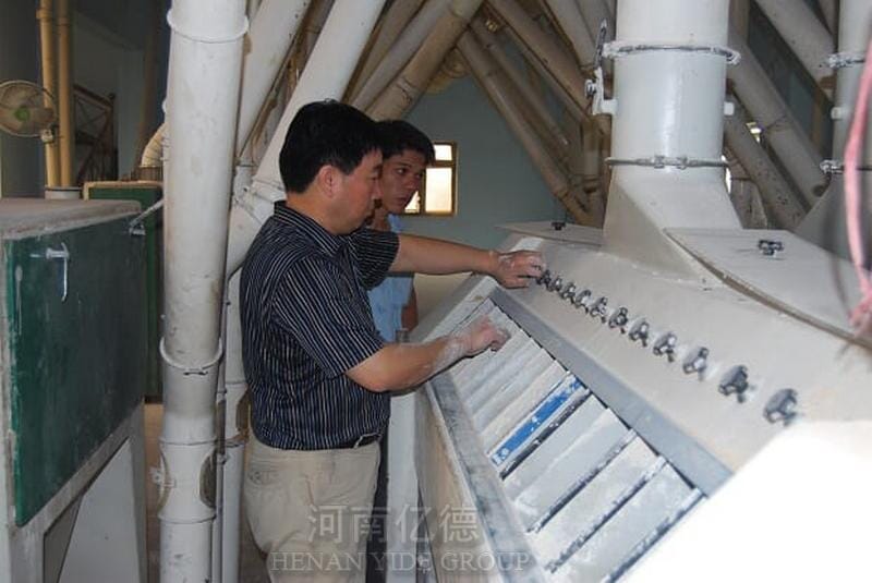 On-site guidance flour milling process